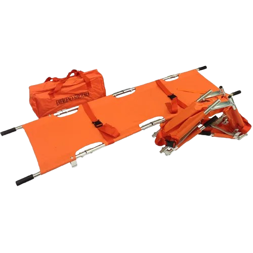 FOUR FOLD STRETCHER WITH 2 STRAP IN CARRYING BAG