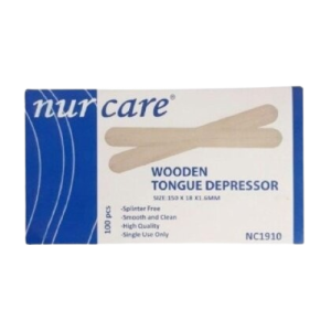 NURCARE WOODEN TONGUE DEPRESSOR 100'S