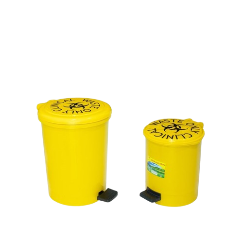 PEDAL OPERATED CLINICAL WASTE BIN (YELLOW) 22L