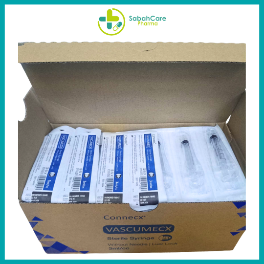CONNECX DISPOSABLE SYRINGE 3ML WITHOUT NEEDLE 100'S (MDA REG: GA10626625-193082) - Image 4
