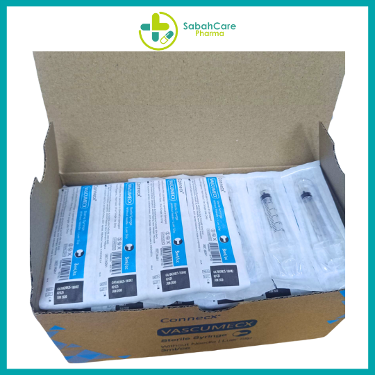 CONNECX DISPOSABLE SYRINGE 3ML WITHOUT NEEDLE 100'S (MDA REG: GA10626625-193082) - Image 3