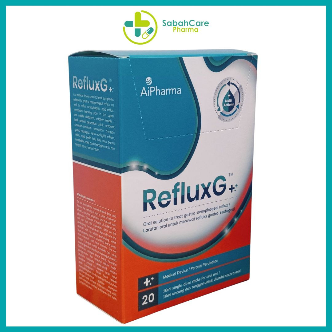 REFLUXG MULTIACTION SACHET 10ML X 20'S (Fenugreek Seed Powder, Calcium Carbonate, Sodium Bicarbonate, Sodium Hyaluronate, Malva Sylvestris Extract)