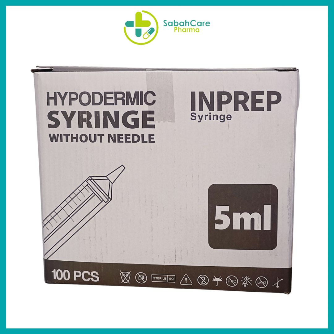 INPREP DISPOSABLE SYRINGE (LUER SLIP CENTRE) 100'S (3ML/5ML) - Image 3