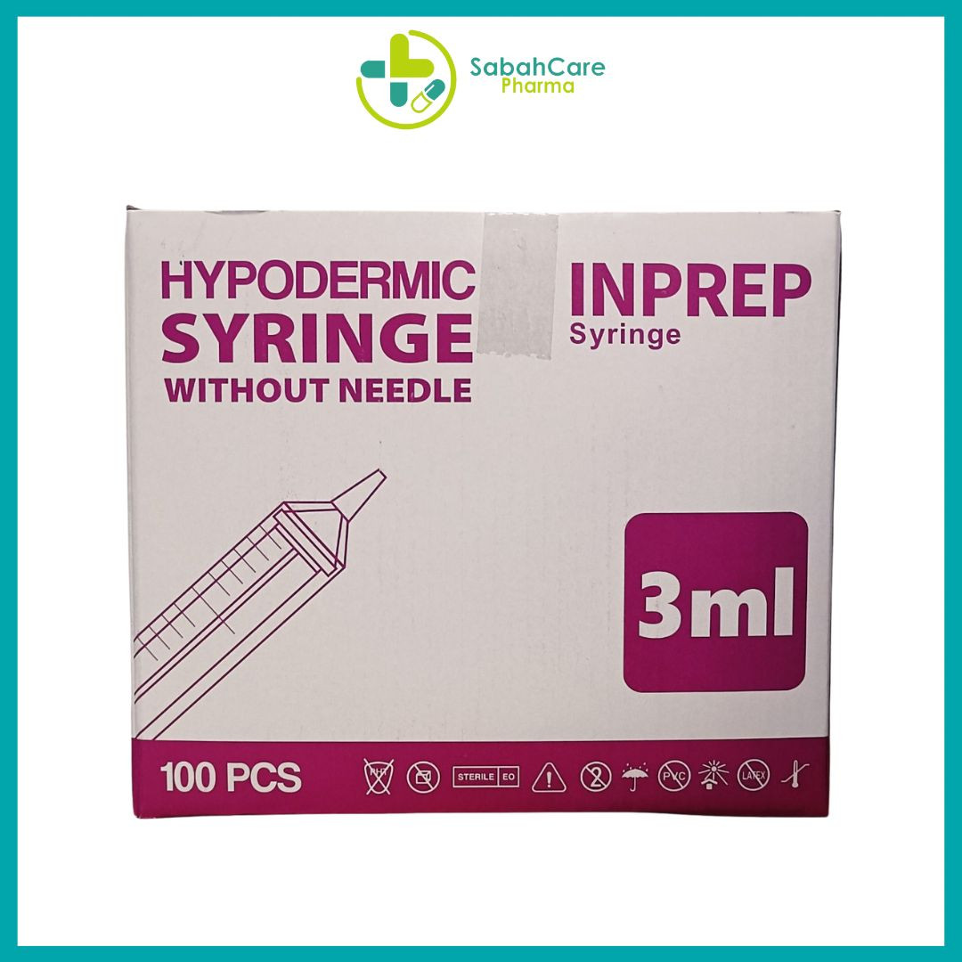 INPREP DISPOSABLE SYRINGE (LUER SLIP CENTRE) 100'S (3ML/5ML) - Image 2