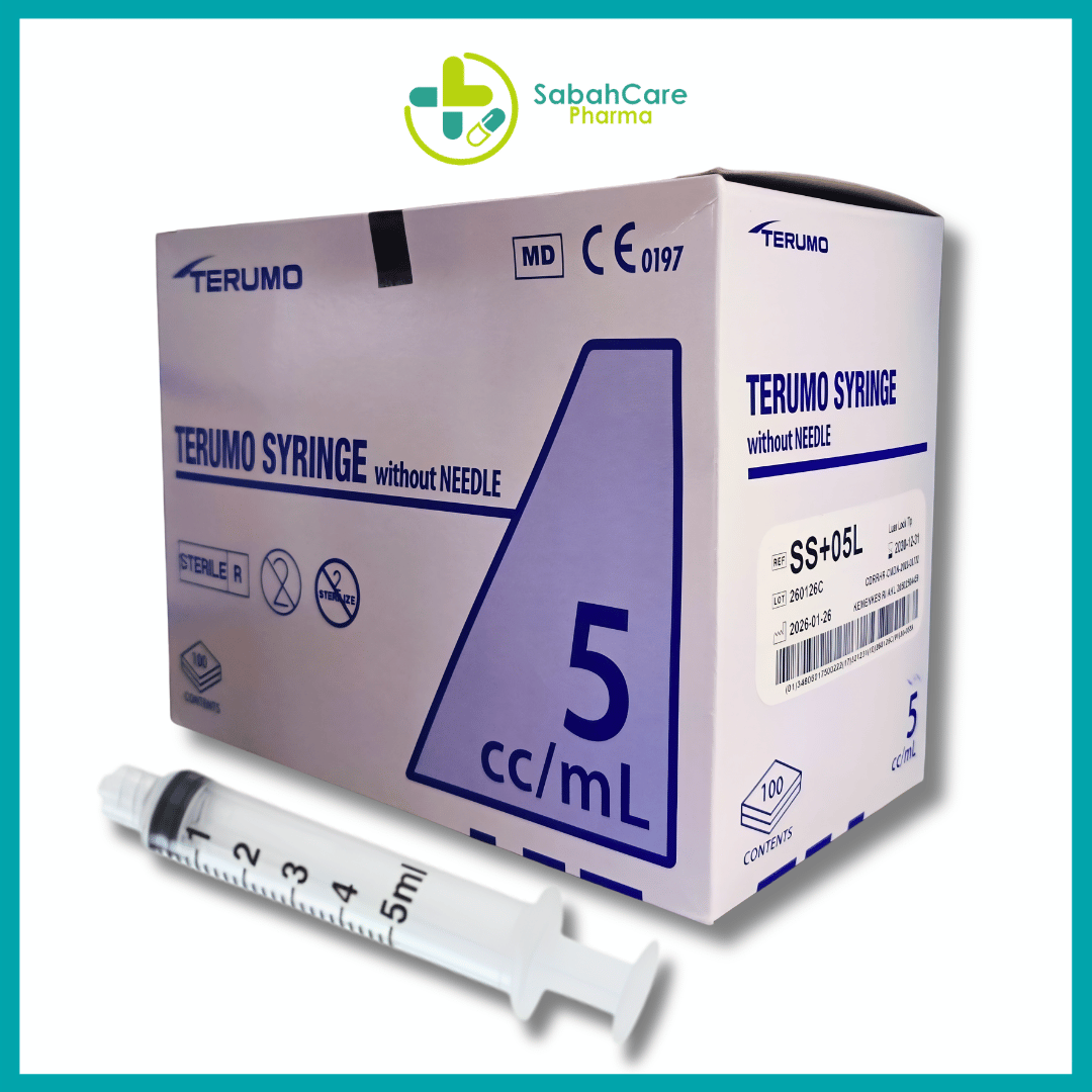 TERUMO DISPOSABLE SYRINGE 5ML WITHOUT NEEDLE 100'S/BOX (MDA REG: GA4722621-65272) - Image 3