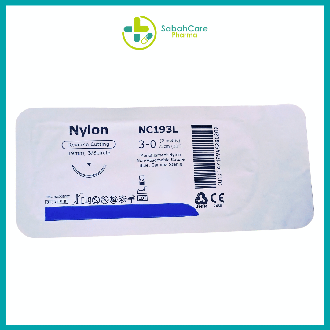 UNIK NYLON BLUE MONO SUTURE WITH NEEDLE - Image 4
